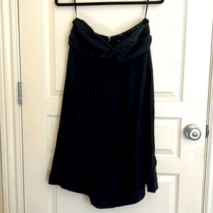 100% Silk Vintage Strapless The Limited Black Dress